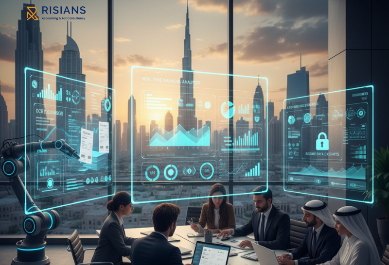 Cloud-based accounting software used by Risians Accounting & Tax Consultancy for outsourced accounting and bookkeeping in Dubai with dashboards and invoices.